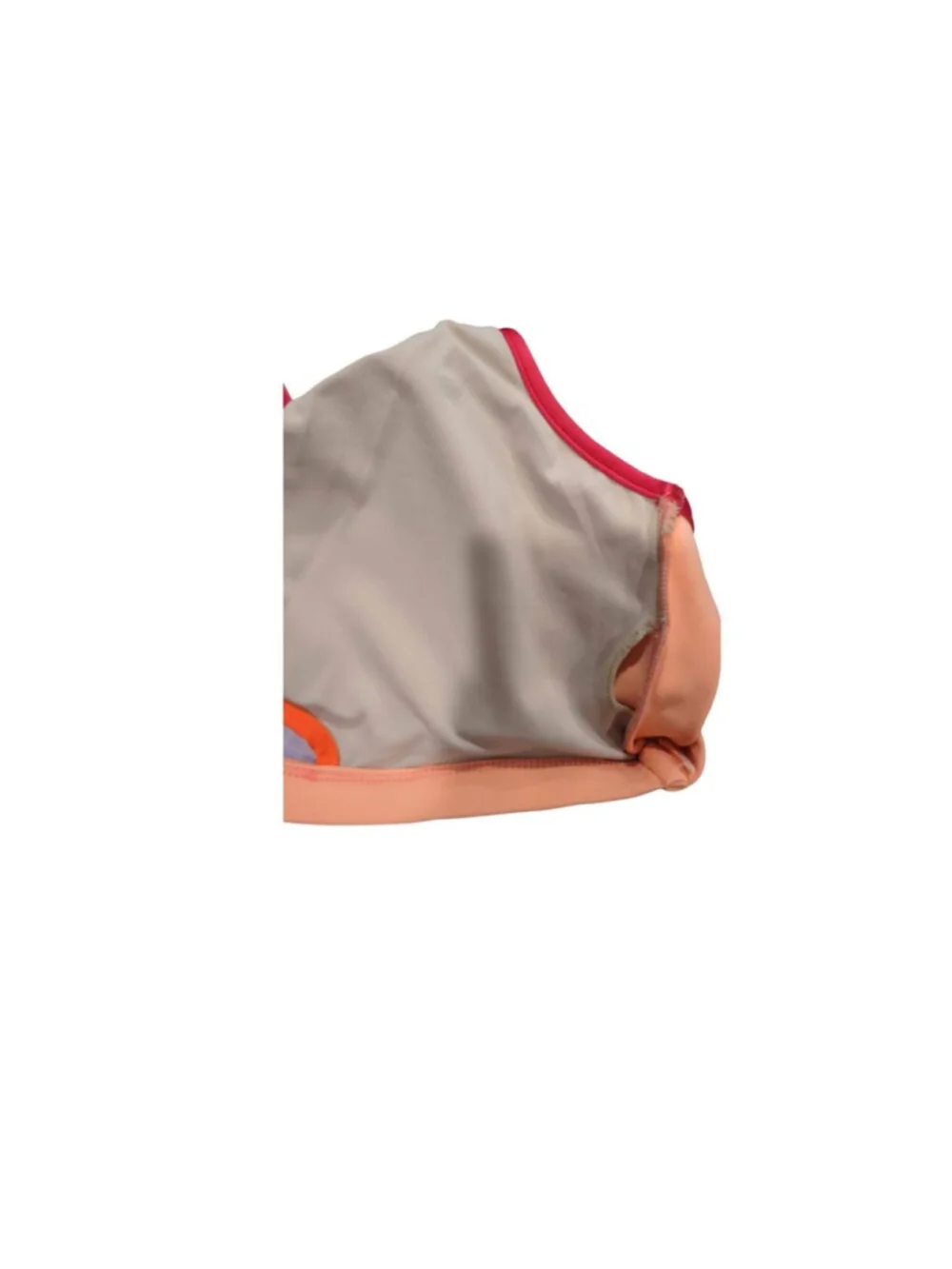 Cajubrasil Women's Size L Racerback Keyhole Sports Bra Peach Orange And Red New